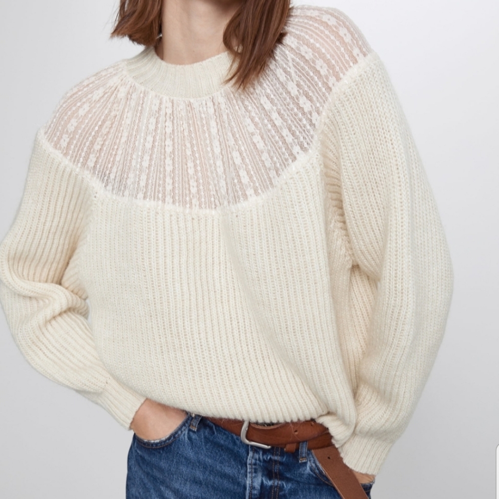 Zara combination sweater Nwot sold out